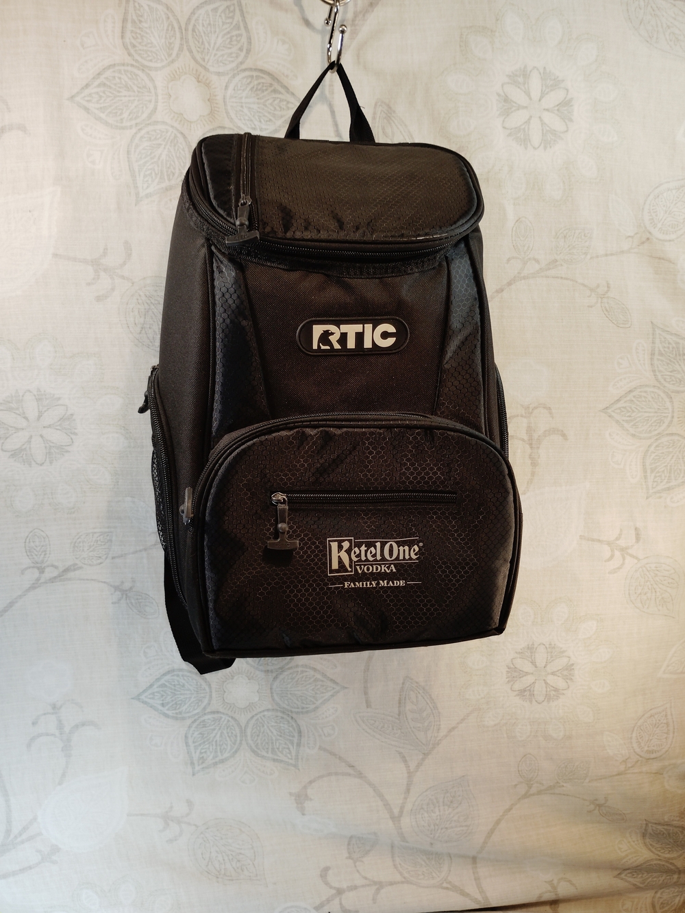 RTIC Black Insulated Backpack Cooler with Ketel One Pocket Branding - Picture 2 of 6